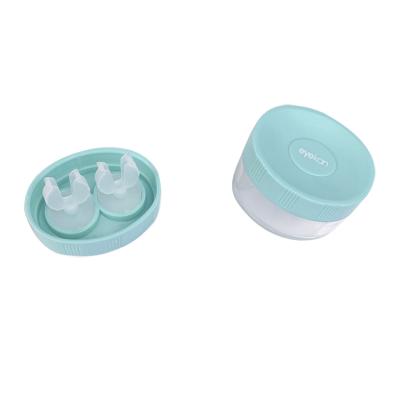 China Wholesale Rigid Cleaner Liquid Contact Lens Case Smile Eye Dip Box ab Storage Boxes Contact Lens Case for sale