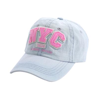 China COMMON Outdoor Wholesale Spring And Fall New York Cotton Applique Baseball Cap Hats for sale