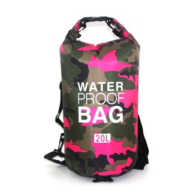 China Camouflage Ocean Bag Backpack Swimming Outdoor Waterproof Floating Dry Bag for sale