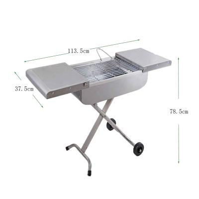 China Easily Assembled Outdoor Commercial Outdoor Charcoal Barbecue Stove Charcoal BBQ Grill Wheel Portable Charcoal Grill for sale