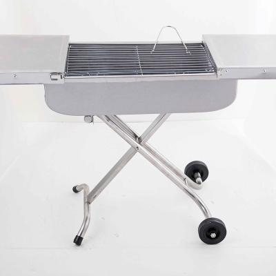 China Easily Assembled Cart Barbecue With Shelving Plates MOVE-BALE Outdoor Grills BBQ Grill for sale