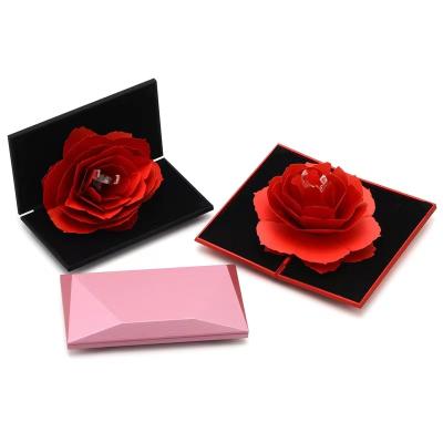 China Jewelry Gifts Packaging Turning Pink Ring Box Creative Romantic Gift Box Proposal Gift Box for sale