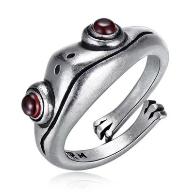 China Hot Sale S925 BOHEMIA Silver Ring European and Retro American Animal Frog Ring Jewelry for sale