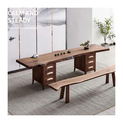 China Other OEM Customize Factory Price Living Room Furniture MDF Wooden Tea Table Coffee Table With Shelves for sale