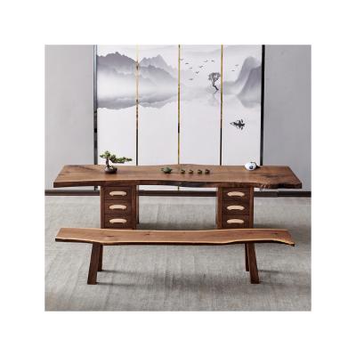 China Modern style tea table black walnut solid wood natural solid wood table in stock for sale