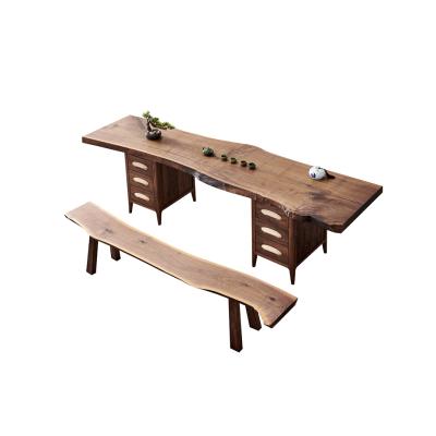 China Modern Tea Table Maker High Quality Solid Wood Professional Living Room Furniture For Skillfully Craft Light Black for sale