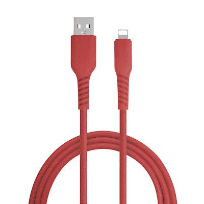 China Mobile Phone 3A Data Cables Yellow/Red/Blue USB Type C Cable Sraw Plastic Quick-Cable Compatible For iPhone Cable for sale