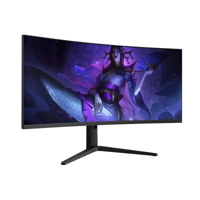 China Curved High Resolution Curved 4k Gaming Monitor 35 Inch 120hz Wide Gaming Monitor With Adjustable Stand for sale