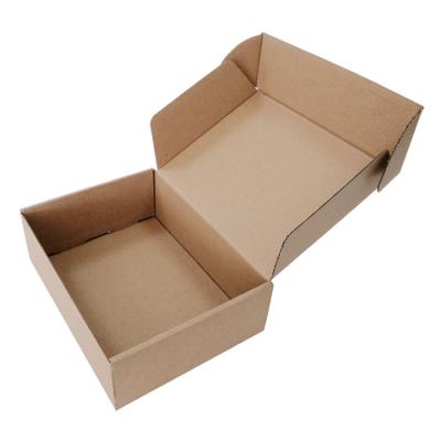 China Recyclable Plain Natural Brown Kraft Paper Corrugated 3 Layer E Flute Cardboard Shipping Box Mailer For Nail Art for sale