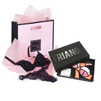 China Custom Made Paper Boxes Recycled Logo Clothes Bra Lingerie Gift Packaging Package Underwear Luxury Retail Materials Apparel For Women for sale