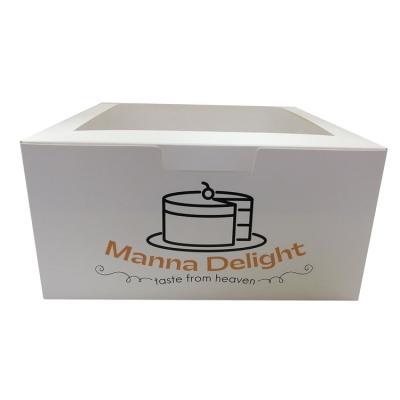 China new material design cmyk printing cake packaging box packaging paper shipping eco friendly paper box with window for sale