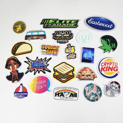 China Waterproof UV Resistant Advertising Self Adhesive Die Cut Logo White Vinyl Stickers For Promotion Of Use for sale