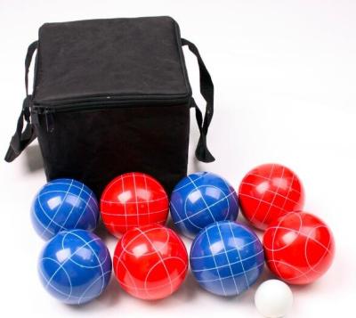 China Outdoor game 8 balls 72mm resin petanque bocce ball, boccia bocce ball set for sale