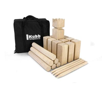 China Eco-friendly wholesale toys for kids and yard games cheap indoor kubb game set for sale