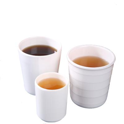 China Chinese style Light straight body water cup imitation porcelain white restaurant tea cup melamine cup wubing for sale