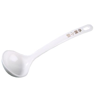 China Sustainable Custom logo white tortoise shell long handle small spoon plastic spoon melamine spoon for sale