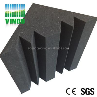 China Poly Urthane Black Color Sound Proof Bass Trap Sound Absorption Sponge 4 Pcs for sale