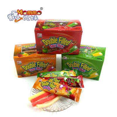 China Full Size Double Filled GC-005 Sour Stick Delicious Gummy Candy for sale