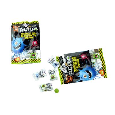 China Natural Box Packing Acid Fruit Flavor Magic Round Sour Pop Candy Hard Candy for sale