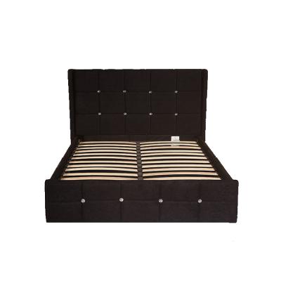 China Balanced headbord& Free Sample Footboard Twin Queen Box Bed Frame With Storage for sale