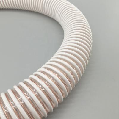 China Wood Making Polyurethane Anti-Static Vacuum Ducting Hose Suction Tube With Wire Reinforced For Woodworking Industry for sale