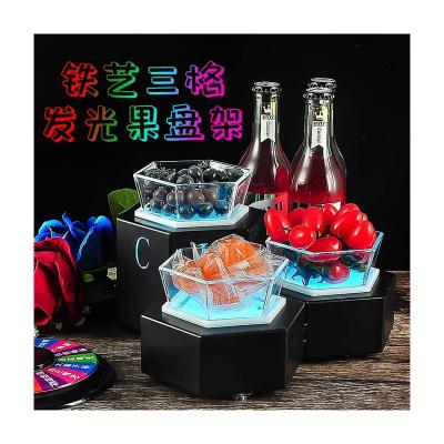 China Sustainable Colorful Bright Fruit Tray Acrylic Fruits Serving Tray New Fruit Tray for sale