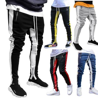 China 7 Color Sweatpants Breathable Striped Joggers Slim Fitness Pants Men Casual Cargo Track Pants Long for sale