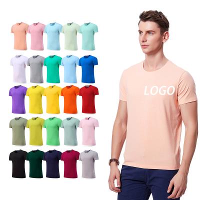 China 95% Cotton Soft Men's Thin T-Shirt Breathable Custom Plain T-Shirts LOGO Print Fashion Streetwear Blank for sale