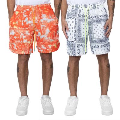 China Breathable Summer Casual Loose Waist Bandana Elastic Beach Shorts Men Plus Size Breathable Gym Sweat Shorts for sale