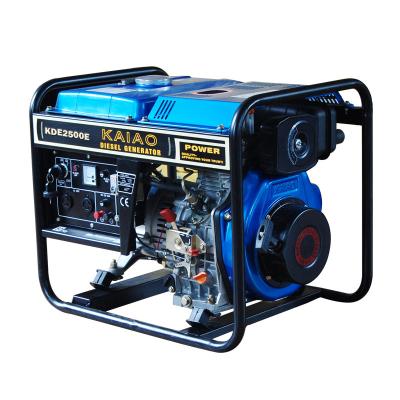 China 2000 Watt Open Frame Lightweight Diesel Generator Electric Starter Model NO.KDE2500E for sale