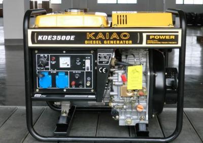 China Commercial 3000 Watt Open Frame Diesel Generators , Air Cooled Diesel Generator for sale