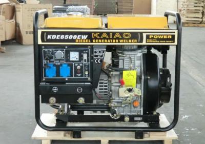 China soldador diesel del generador de 2.2kva 3600rmp, soldadora del motor-generador KDE6500EW en venta