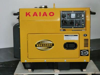 China Tragbarer stiller Dieselgenerator 3KW mit selbsterregter konstanter Spannung AVR zu verkaufen