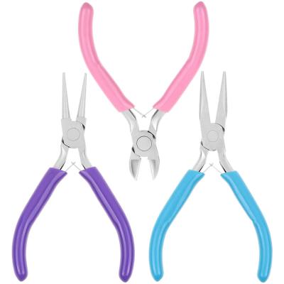 China MULTI FUNCTIONAL 3pcs Jewelry Making Pliers Tools with Needle Nose Pliers Round Nose Pliers and Wire Cutter for Jewelry Repair Wire Wrapping Craft for sale