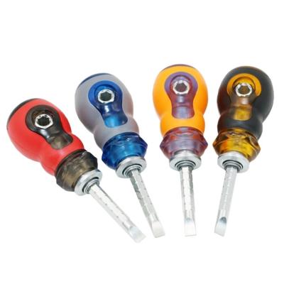 China Mulit-purpose 6mm Short Handle Three Way Mini Retractable Screwdriver for sale