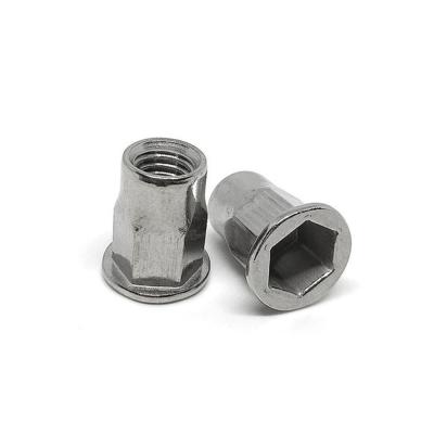 China Heavy Industry Wholesale High Quality Hex Countersunk Head Flat Head Hex Rivet Blind Nuts Various Size Stainless Steel Rivet Nut for sale