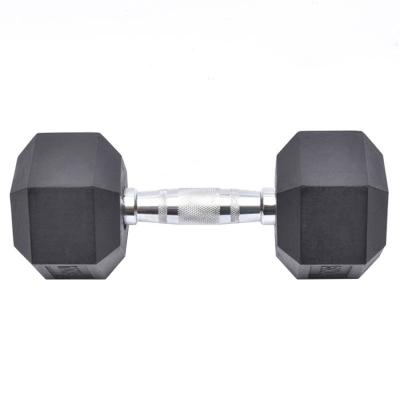 China Durable High Quality Custom 10kg gym power training equipment rubber coated steel weights in lbs hexagon hex dumbbells sets 40kg for sale