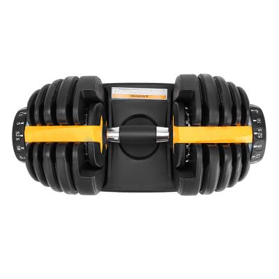 China Wholesale High Quality Durable Gym Dumbbell 52.5lb 90lb 40kg Beginner Weighs Automatic Quick Adjustable Dumbbell for sale