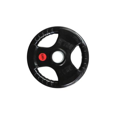 China Durable In Factory Stock 25mm Black With Regular Rubber Grip Barbell Weight Plate For Sale for sale