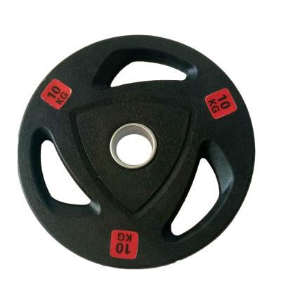 China Durable Manufacturer Supply Hot Selling Three - Hole Rubber Weight Plate For Body Fitness for sale