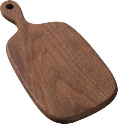 China Premium Sustainable Walnut Wood Cutting Board, for Meat, Cheese, Bread, Vegetables and Fruits, with Handle Handle for sale