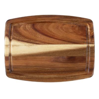 China Sustainable Acacia Wood Cutting Board with Juice Groove Reversible Charcuterie Serving Board for Kitchen for sale