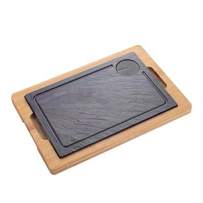 China Sustainable Charcuterie Serving Boards Bamboo Board Beef and Slate Cheese Serving Tray, Cheese Platter - For Entertaining and Serving for sale