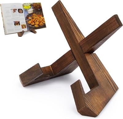 China Stocked Cookbook Holder for Kitchen, Recipe Book Holder for Kitchen Counter, Wooden Cookbook Holder, Rustic Cook Book Holder Stand for sale