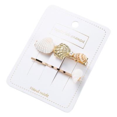 China Environmental friendly summer new creative retro personality children's barrettes hair clips accessories shell hair pins for sale