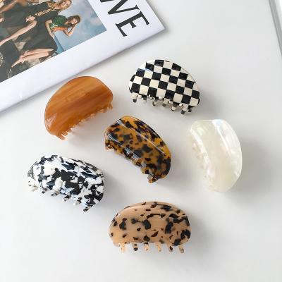 China Environmentally Friendly Acetate Hair Claw Hair Clip Korean Cellulose Girl Hair Claw DWCB-0006 for sale