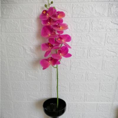 China 2020 Hot-selling American Style Ebay Item Real Factory Contact Single Stem Fake 97cm 12 Heads PE Orchid Flower Decoration for sale