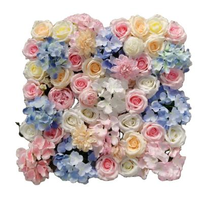 China 2021 AMAZONE 50x50 artificial flower hot-selling wall panel for wedding stage dropback decoration 50cm*50cm for sale