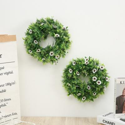 China Wholesale COMPETITIVE PLASTIC green fake garland with flowers for all decoration indoor outdoor even for sale