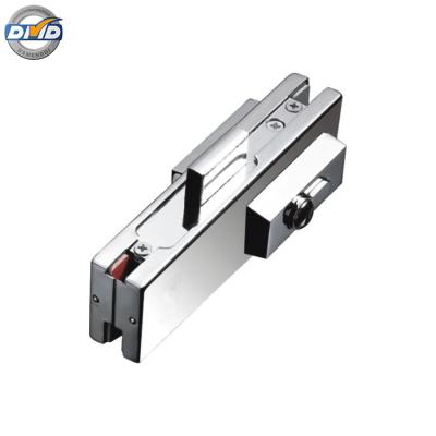 China DMD010S Modern Hot Selling Stainless Steel Adjustable Bottom Flange With Lock Door Patch Glass Fitting for sale